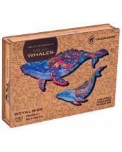 Ξύλινο παζλ Unidragon 700 κομματιών - Φάλαινες