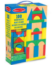 Ξύλινος κατασκευαστής Melissa & Doug, 100 τεμάχια -1