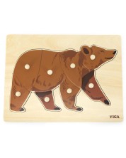 Ξύλινο παζλ Montessori Viga -Αρκούδα -1