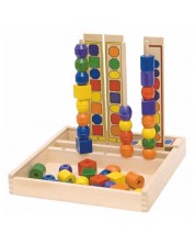 Ξύλινο παιχνίδι λογικής  Woody - Σχήματα και χρώματα