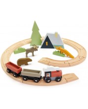 Ξύλινο Σετ τρένου  Tender Leaf Toys - Περιπέτειες στο Δάσος