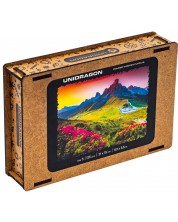 Ξύλινο παζλ Unidragon 125 κομματιών - Βουνά (μέγεθος S)