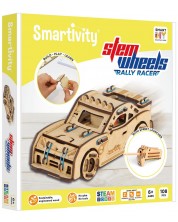 Ξύλινος κατασκευαστής Smart Games Smartivity - Αγωνιστής ράλι  -1