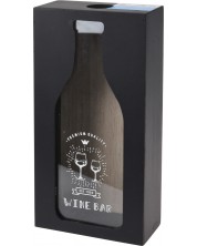 Ξύλινο κουτί για φελλούς H&S - Wine bar, 13 х 5.8 х 24 cm, μαύρο