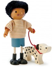 Ξύλινη κούκλα Tender Leaf Toys -Ο κύριος Φόρεστερ με ένα σκύλο