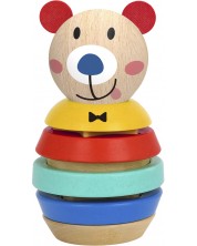 Ξύλινο παιχνίδι Tooky Toy - Διαλογέας με σχήματα, Το άτακτο αρκουδάκι -1