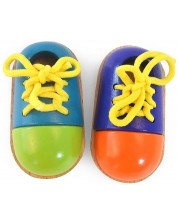 Ξύλινα παπούτσια με κορδόνια Acool Toy -1