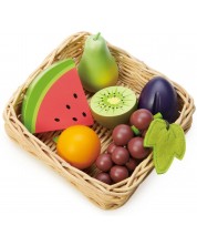 Ξύλινο σετ παιχνιδιού Tender Leaf Toys - Φρούτα σε καλάθι