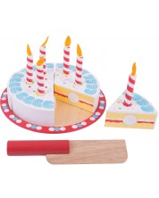 Ξύλινη τούρτα για κοπή Bigjigs -Γενέθλια -1