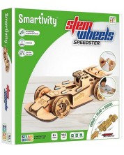 Ξύλινος κατασκευαστής Smart Games Smartivity - Αγωνιστικό αυτοκίνητο, 102 τεμάχια -1