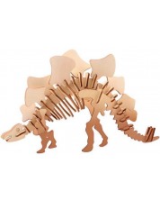 Ξύλινο τρισδιάστατο παζλ Johntoy - Δεινόσαυροι, 4 τύπων -1