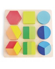 Ξύλινο παζλ-διαλογέας Acool Toy - Με γεωμετρικά σχήματα