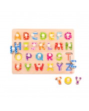 Ξύλινος εκπαιδευτικός πίνακας Tooky Toy - Αλφάβητο -1