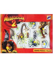 Ξύλινο παζλ με λαβές  Woodyland -Μαδαγασκάρη -1