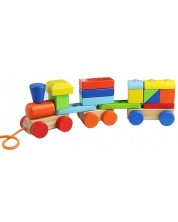 Ξύλινο τρένο από γεωμετρικά σχήματα  Acool Toy