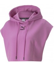 Γυναικείο κοντό φούτερ Puma - Dare to Hooded Cropped Vest, Ροζ