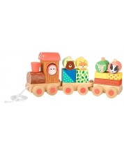 Ξύλινο τρένο έλξης Orange Tree Toys - Woodland Animals, διαλογέας -1