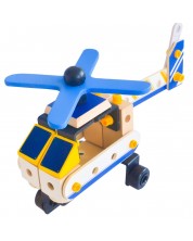 Ξύλινος κατασκευαστής Acool  - Ελικόπτερο, με μπουλόνια και παξιμάδια -1