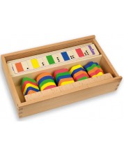 Ξύλινο παιχνίδι λογικής Andreu toys - Σχήματα και χρώματα -1