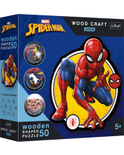 Ξύλινο παζλ Trefl 50 κομμάτια - Η δύναμη του Spiderman