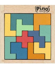 Ξύλινη μίνι σπαζοκεφαλιά Pino - 11 κομμάτια, παστέλ χρώματα -1