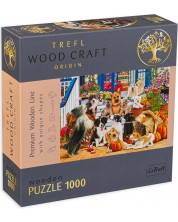 Ξύλινο παζλ Trefl από 1000 κομμάτια - Φιλία με σκύλους