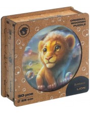 Ξύλινο παζλ Unidragon 30 κομμάτια - Λιοντάρι με φυσαλίδες -1