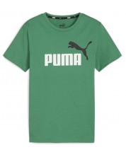 Παιδικό μπλουζάκι Puma - Essentials+ Two-Tone Logo, πράσινο -1