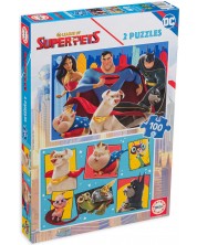 Παιδικό παζλ Educa 2 x 100 κομμάτια - DC Πρωτάθλημα SuperPets