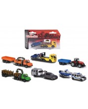 Παιδικό παιχνίδι Majorette - Ρυμουλκούμενα οχήματα, ποικιλία