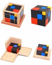 Παιδικό παιχνίδι Smart Baby - Μοντεσσόρι τριώνυμος κύβος