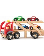 Παιδικό παιχνίδι Woody - Αυτομεταφορέας με αγωνιστικά αυτοκίνητα -1