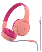 Παιδικά ακουστικά με μικρόφωνο Belkin - SoundForm Mini, ροζ -1