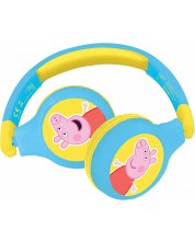 Παιδικά ακουστικά Lexibook - Peppa Pig HPBT010PP, ασύρματα, μπλε -1