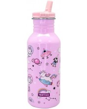 Παιδικό μπουκάλι με καλαμάκι Nerthus - Unicorns, 500 ml -1