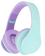 Παιδικά ακουστικά PowerLocus - P2, ασύρματο, πράσινο/μωβ