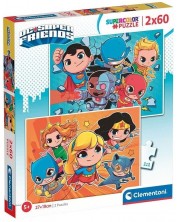 Παιδικό παζλ Clementoni 2 x 60 κομμάτια - DC Comics: Super Friends -1