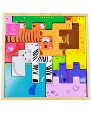 Παιδικό παζλ Acool Toy - Tetris με ζώα, 13 κομμάτια -1
