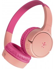 Παιδικά ακουστικά με μικρόφωνο Belkin - SoundForm Mini, ασύρματα, ροζ -1