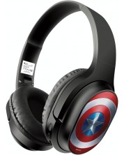 Παιδικά ακουστικά ΕΡΤ Group - Captain America, ασύρματα, μαύρα