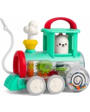 Παιχνίδι μωρού  Hola Toys - Για σπρώξιμο και τράβηγμα, Jolly ατμομηχανή -1