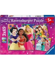 Детски пъзел Ravensburger 3 x 49 κομμάτια - Πριγκίπισσες της Disney -1