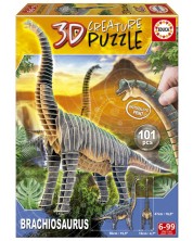 Παιδικό 3D παζλ Educa 101 κομμάτια - Βραχιόσαυροι -1