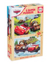 Παιδικό παζλ Educa  2 x 25 κομμάτια -The cars -1