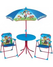 Παιδικό σετ κήπου Fun House - Τραπέζι με καρέκλες και ομπρέλα,Dog patrol -1