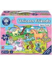 Παιδικό παζλ Orchard Toys - Φίλοι μονόκεροι, 50 τεμάχια