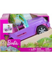 Σετ παιχνιδιού Mattel Barbie - Καλοκαιρινό τζιπ, χωρίς σκεπή