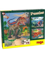 Παιδικό παζλ Haba 3 σε 1 - Δεινόσαυρη