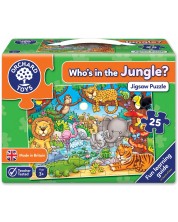 Παιδικό παζλ Orchard Toys - Ποιος ζει στη ζούγκλα, 25 κομμάτια -1