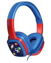 Παιδικά ακουστικά ttec - SoundBuddy, μπλε/κόκκινο -1